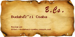 Budaházi Csaba névjegykártya